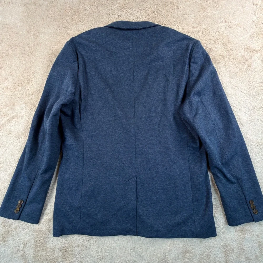 J.Crew Mens Size 44R Thompson Blazer Navy Melange Knit Cotton Blend BW430 NWT